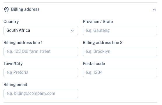 Billing Address
