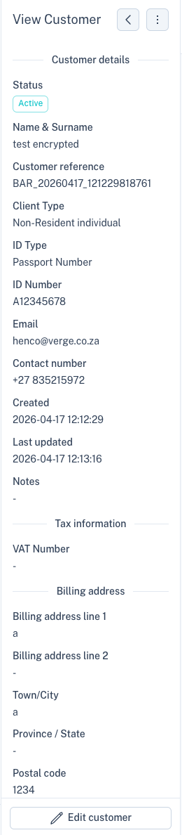 Customer Profile