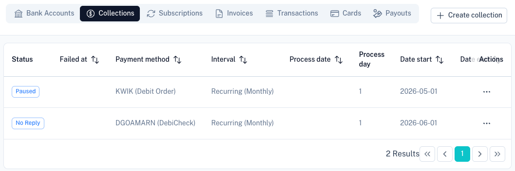 Customer Collections