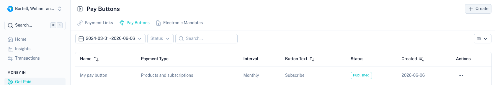 Pay Buttons