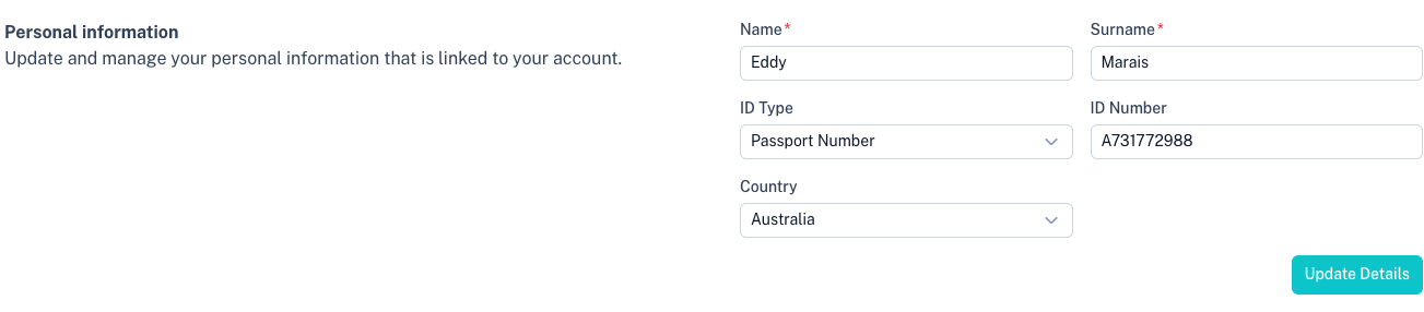Personal Information