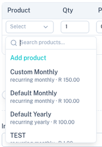 Select Product