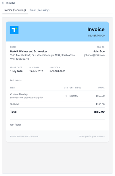 Invoice Preview