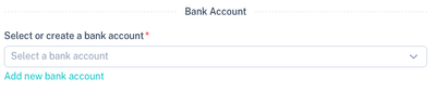 Select Bank Account