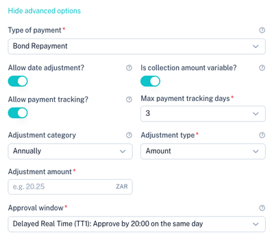 DebiCheck Settings
