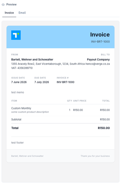 Invoice Preview