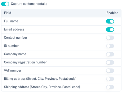 Customer Details