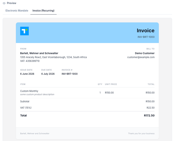 Invoice Preview