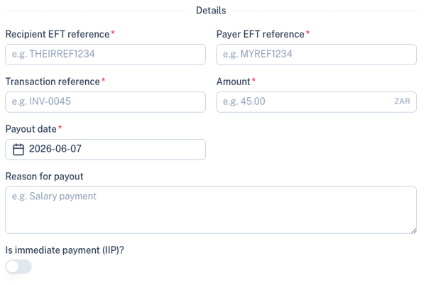 Payout Details