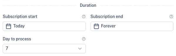 Subscription Duration