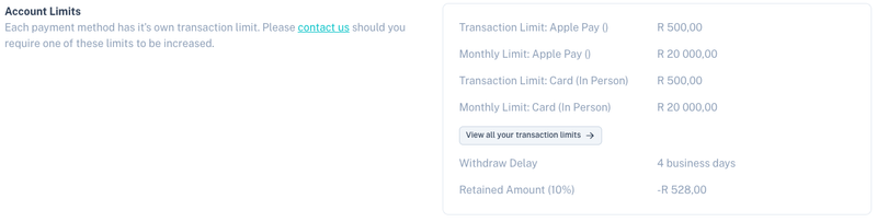 Account Limits
