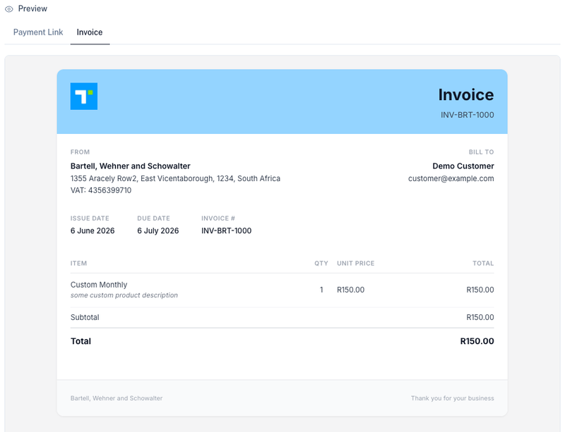Invoice Preview