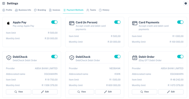 Payment Methods