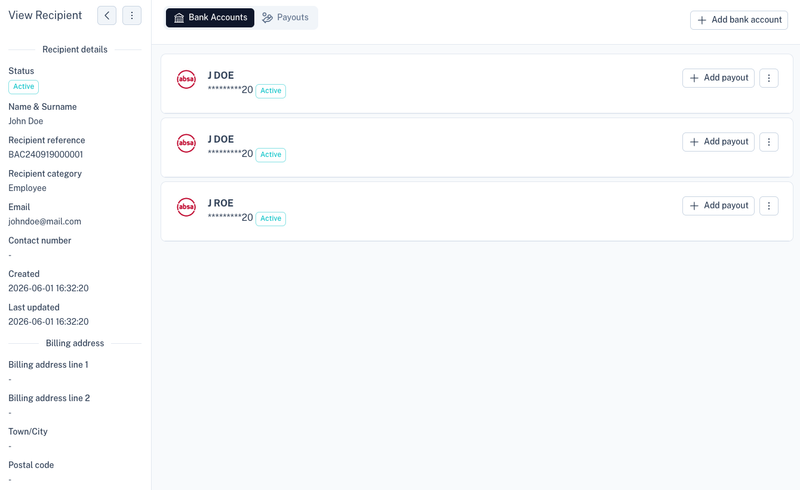 Recipient Profile