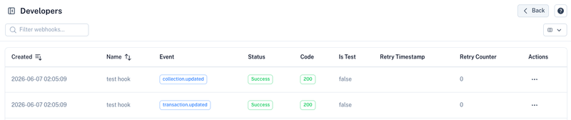 Webhook Events